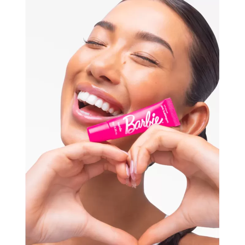 Barbie Pink Bubblegum Lip Balm Barbie rozā košļājamās gumijas garšas lūpu balzams, 10 g