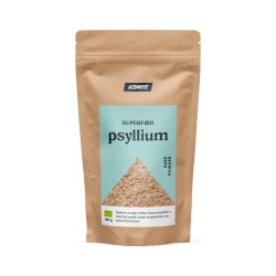 Organic Psyllium Husk Powder Ekoloģiskie psylliuma čipsu pulveris (balkšvojo gysločio sēklu lobi), 150g 