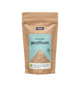  Organic Psyllium Husk Powder Ekoloģiskie psylliuma čipsu pulveris (balkšvojo gysločio sēklu lobi), 150g | inbeauty.lv