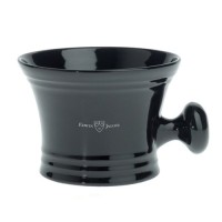 RN46 Shaving Bowl Porcelāna skūšanās bļoda ar rokturi (melna), 1 gab. 