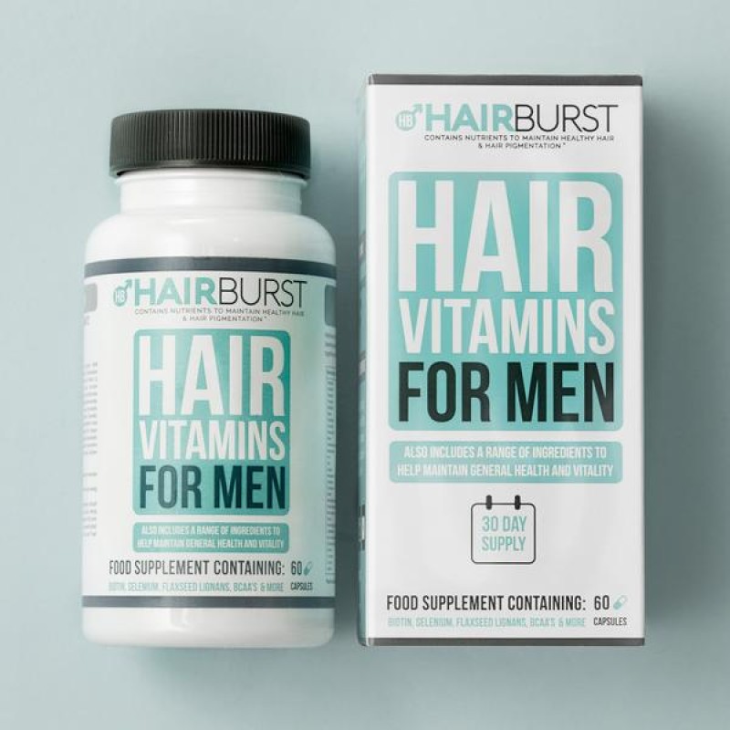 Hair Vitamins For Men Maisto papildai plaukams vyrams, 60 kaps.