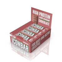 ICONBAR Double Chocolate  Olbaltumvielu batoniņš, 12*45g 