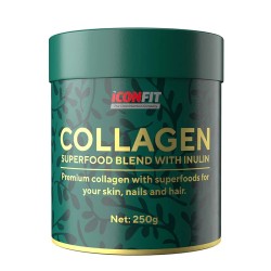 Collagen Superfood Blend With Inulin Aveņu un jāņogu garšas kolagēna superprodukti ar inulīnu, 250g 