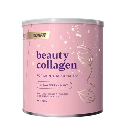 Beauty Collagen Strawberry Mint Kolagēns ar zemeņu un piparmētru garšu ādai, matiem un nagiem, 300g 
