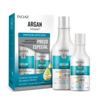 Argan Infusion Anti-dandruff Duo Kit - taukainas, pārslainas galvas ādas kopšanas komplekts 500ml+250ml 