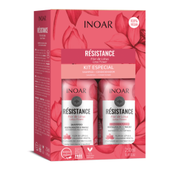 Resistance Flor de Lotus Duo Kit Zestaw produktów nawilżających do włosów, 2x250ml 
