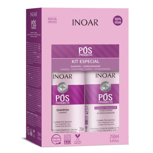 Pos Progress Duo Kit - komplekts pēc keratīna taisnošanas procedūrām 2x250ml