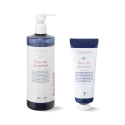 Fleur de Géranium Ziedu aromāta ķermeņa kopšanas līdzekļu komplekts, 1 gab. + DĀVANA 
