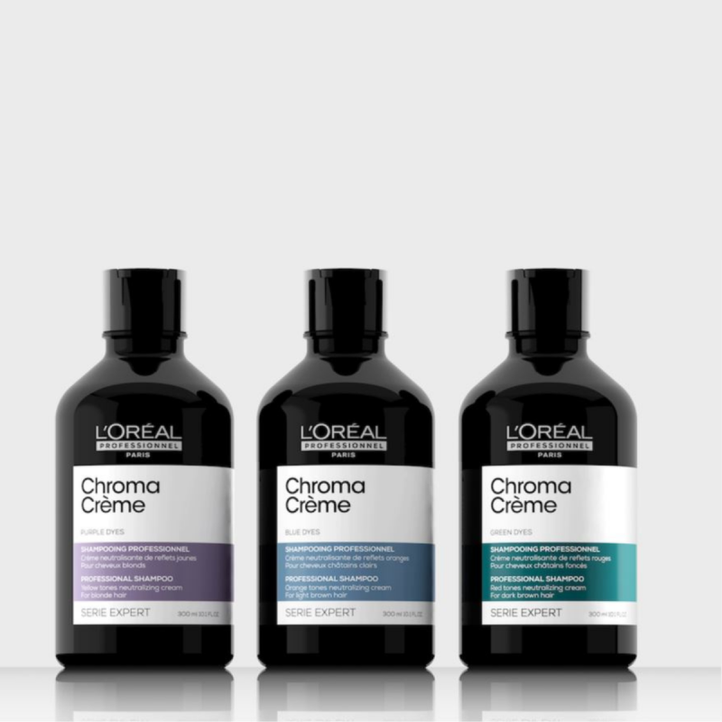 Chroma Crème Purple Krēmveida šampūns kas neitralizē dzeltenos apakštoņus blondos matos 300ml