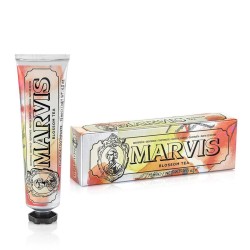 Blossom Tea Toothpaste Melnās, ziedu tējas-piparmētru garšas zobu pasta, 75 ml 