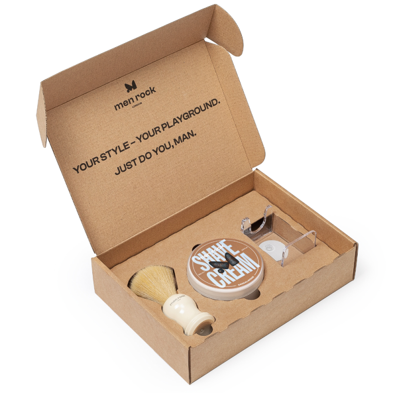The Life Shaver Sandalwood Essential Shaving Kit Skūšanās līdzekļu komplekts, 1 gab.