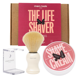 The Life Shaver Black Pomegranate Essential Shaving Kit Skūšanās līdzekļu komplekts, 1 gab. 