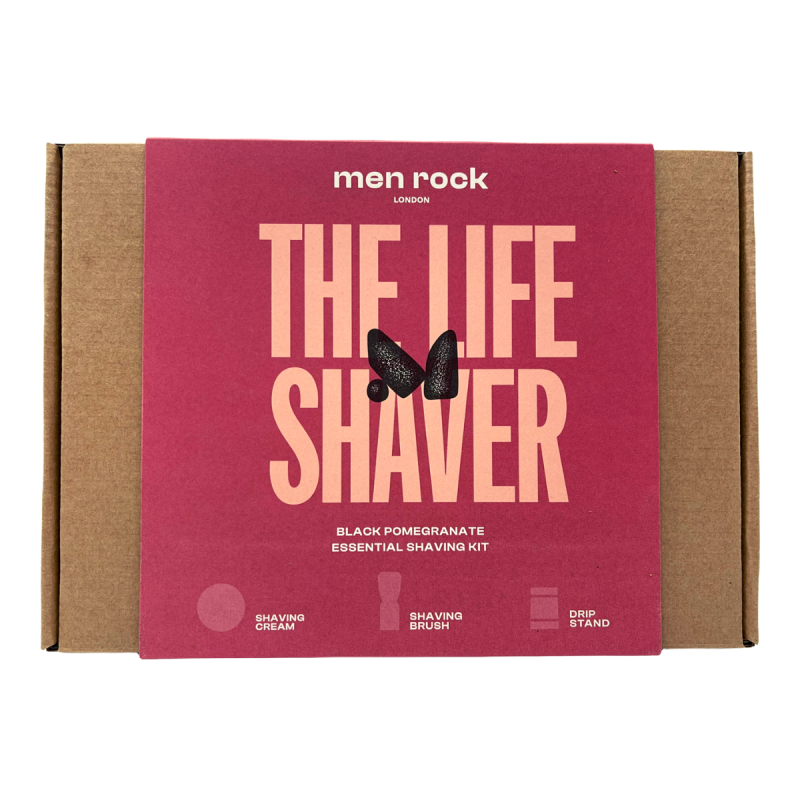 The Life Shaver Black Pomegranate Essential Shaving Kit Skūšanās līdzekļu komplekts, 1 gab.