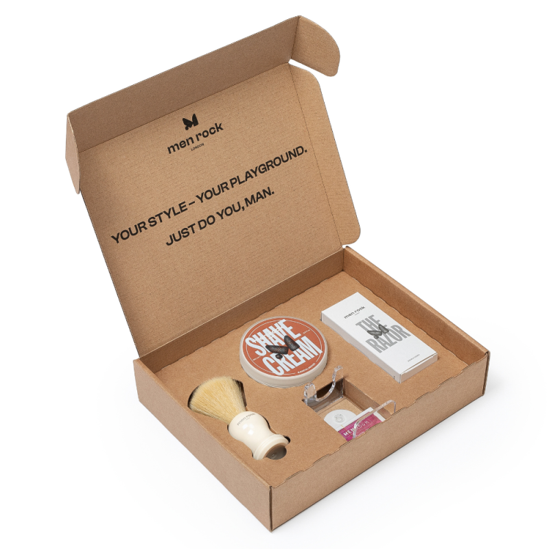 Ultimate Shaving Gift Set Sandalwood Skūšanās komplekts ar abpusēju skuvekli, 1gab