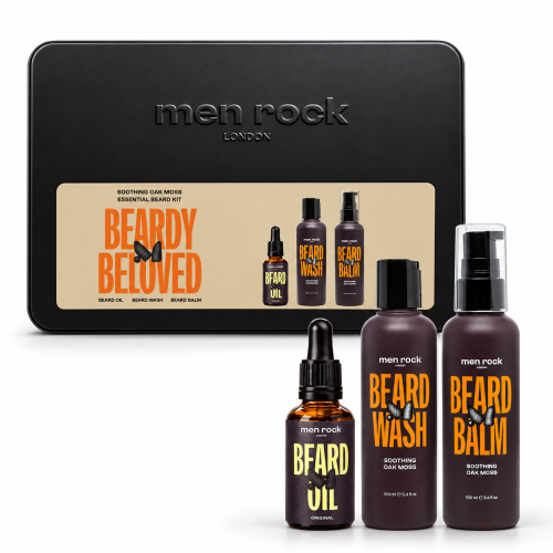 Beardy Beloved Essential Beard Kit Oak Moss Bārdas kopšanas komplekts metāla kārbā, 1gab.