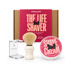 The Life Shaver Black Pomegranate Essential Shaving Kit Skūšanās līdzekļu komplekts, 1 gab. 