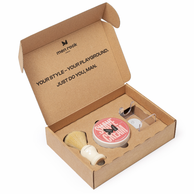 The Life Shaver Black Pomegranate Essential Shaving Kit Skūšanās līdzekļu komplekts, 1 gab.