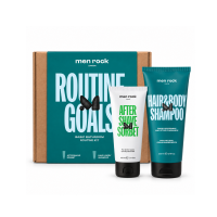 ROUTINE GOALS Basic Grooming Routine Kit Matu un ādas kopšanas līdzekļu komplekts vīriešiem, 1 gab. 