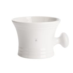 Balta porcelāna skūšanās krūze ar rokturi RN 4, 1 gab. 