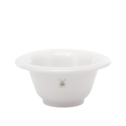 Balta porcelāna skūšanās bļoda ar platīna maliņas pārklājumu RN 11, 1 gab. 