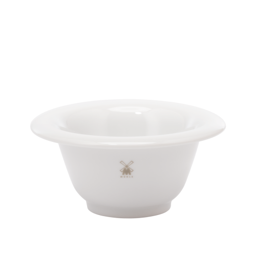 Balta porcelāna skūšanās bļoda ar platīna maliņas pārklājumu RN 11, 1 gab.