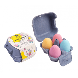 Egg Bath Bombs Cluck Cluck Vannas bumbu komplekts bērniem, 4x60 g 