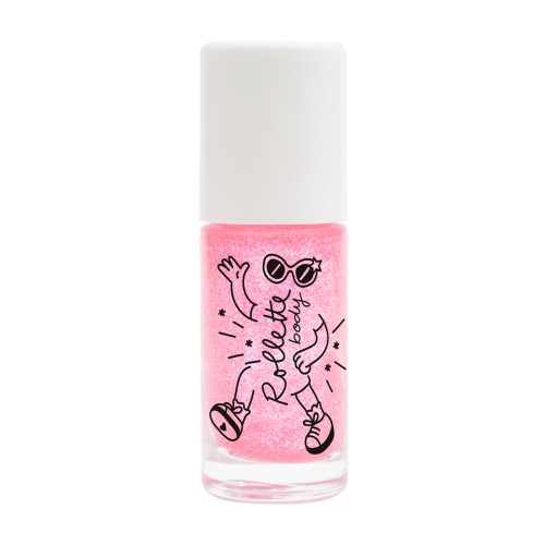 Glitter Body Gel Rollette Raspberry Želejveida ķermeņa spīdums, 20 ml