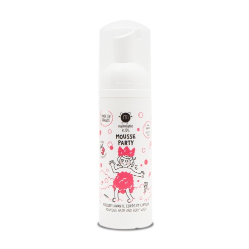 STRAWBERRY Mousse Party Foaming Hair & Body Wash Putojošs ķermeņa un matu mazgāšanas līdzeklis, 150 ml