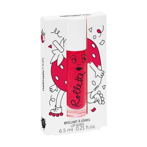 STRAWBERRY Rollette Lip Gloss Zemeņu lūpu spīdums, 6,5 ml