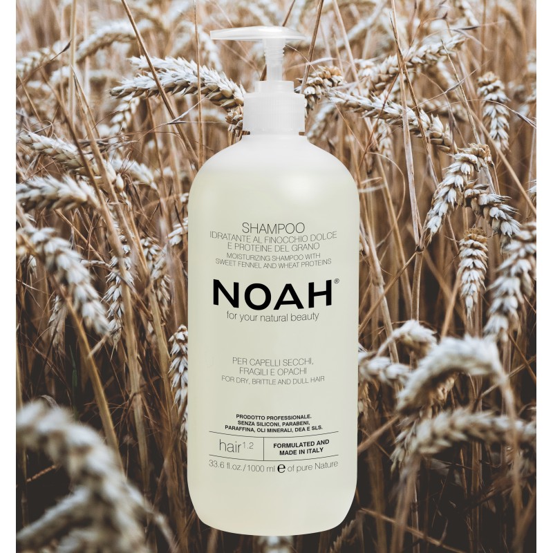 1.2. Moisturizing Shampoo With Sweet Fennel And Wheat Protein Šampūns sausiem un trausliem matiem, 1000 ml