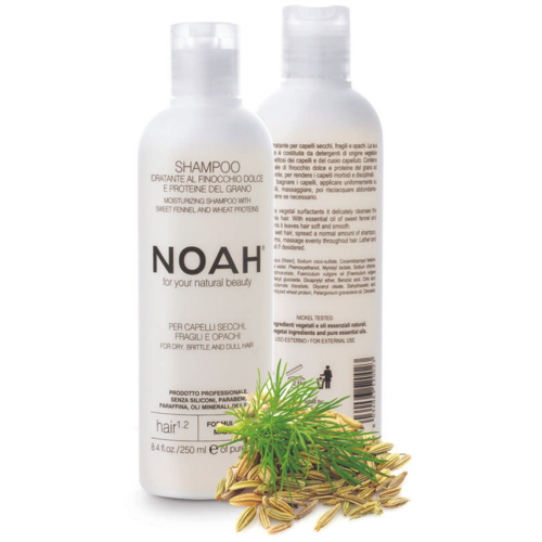 1.2. Moisturizing Shampoo With Sweet Fennel And Wheat Protein Šampūns sausiem un trausliem matiem, 250 ml