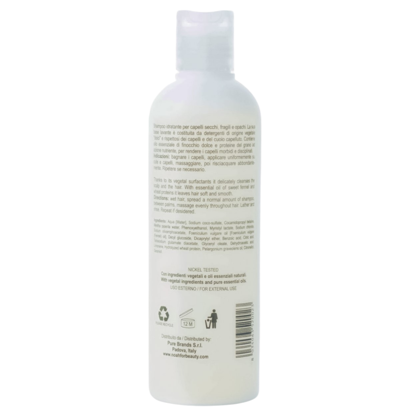 1.2. Moisturizing Shampoo With Sweet Fennel And Wheat Protein Šampūns sausiem un trausliem matiem, 250 ml