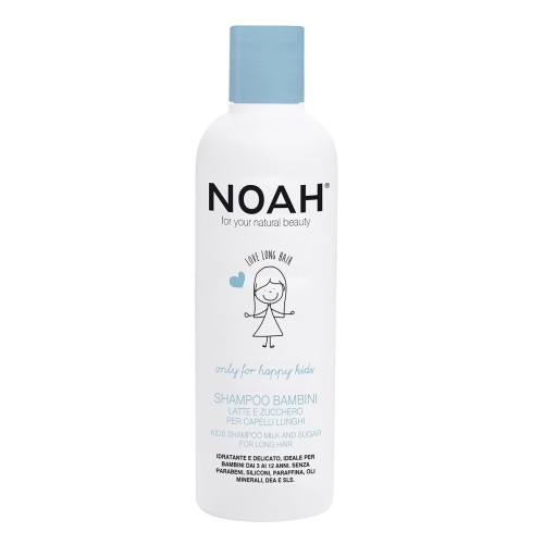 Kids Shampoo Milk And Sugar For Long Hair Šampūns bērniem ar pienu un cukuru gariem matiem, 250 ml