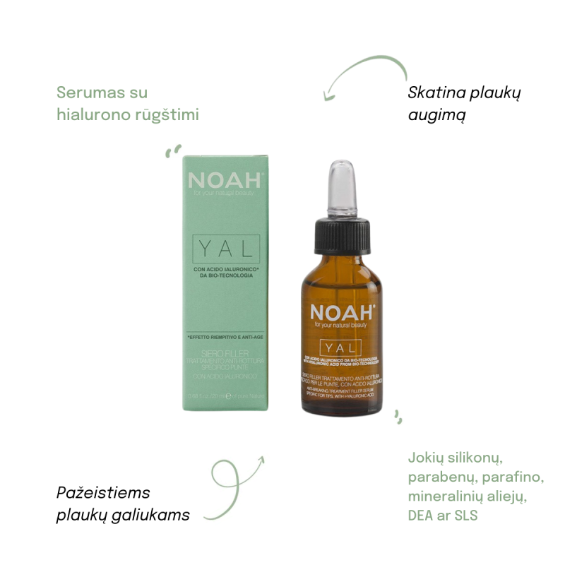 YAL Anti-Breaking Filler serums Atjaunojošs hialurona serums trausliem un bojātiem matiem, 20 ml