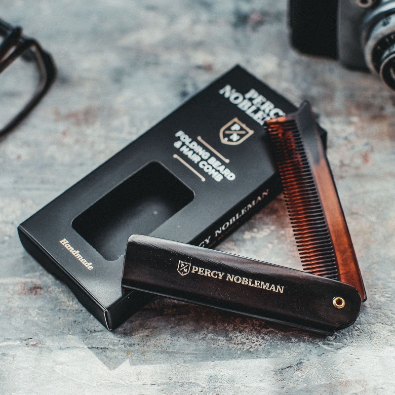 Folding Beard Hair Comb Saliekama bārdas un ūsu ķemme, 1 gab.