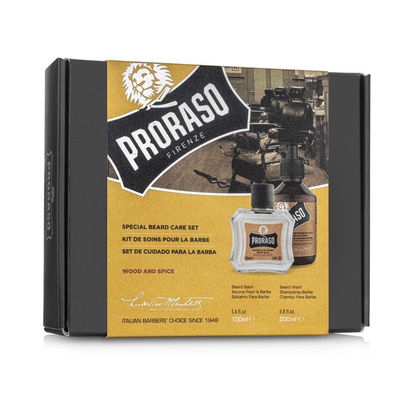Duo Pack Wood & Spice Beard Balm & Shampoo Bārdas kopšanas komplekts, 1 gab.