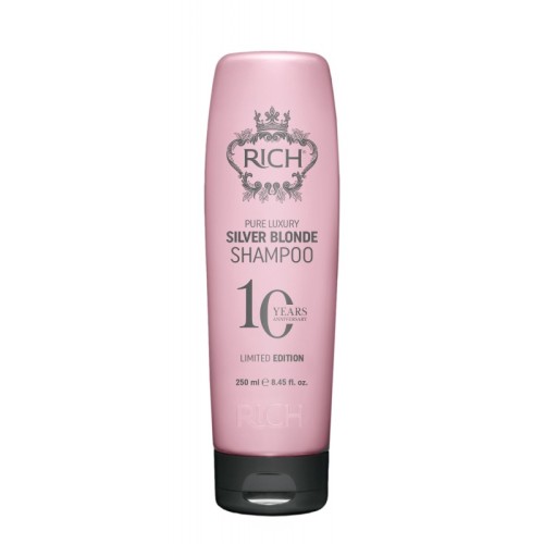 Pure Luxury Silver Blonde Shampoo Maigs attīrošs matu līdzeklis, kas novērš dzelteno krāsu, 250ml