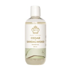 Pure Luxury Cedar x Sandalwood Shower Gel Mitrinoša un barojoša dušas želeja ar izteiktu koksnes aromātu, 280ml 