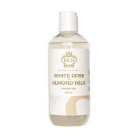 Pure Luxury White Rose & Almond Milk Shower Gel Mitrinoša un barojoša dušas želeja ar maigu puķu aromātu, 280ml 