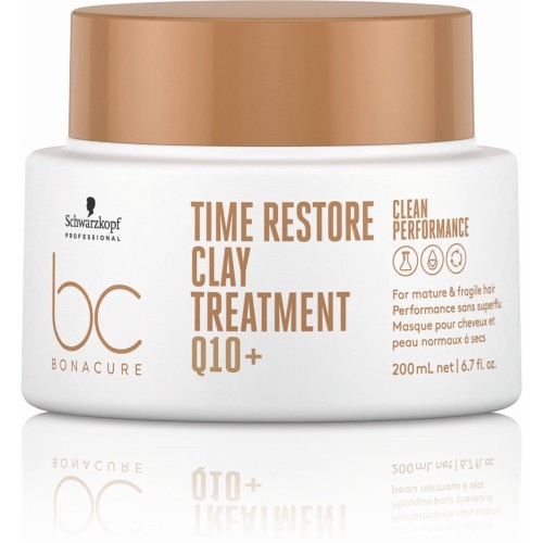 BC Time Restore Clay Treatment Q10+ Atkuriamoji molio kaukė, 200ml
