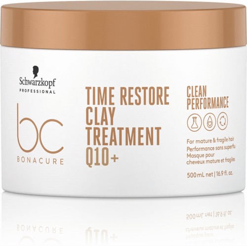 BC Time Restore Clay Treatment Q10+ Atkuriamoji molio kaukė, 500ml