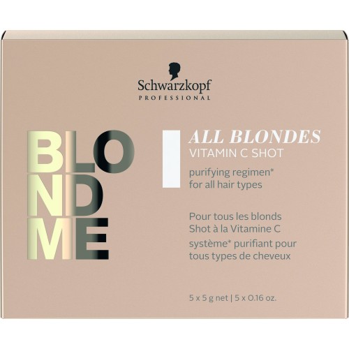 Blond Me All Blondes Vitamin C Shot Valanti priemonė šviesintiems plaukams, 5x5g