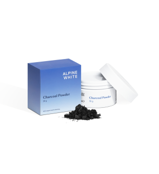 Alpine White Charcoal Powder Aktīvās ogles pulveris zobiem, 30 g | inbeauty.lv