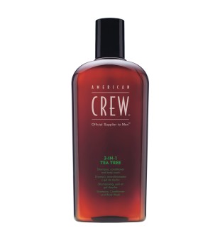 American Crew 3in1 Tea Tree – šampūns / kondicionieris / dušas želeja, 250 ml | inbeauty.lv