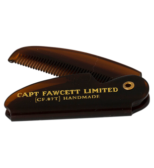 Captain Fawcett Folding Pocket Moustache Comb Saliekamā kabatas ūsu ķemme, 1 gab. | inbeauty.lv