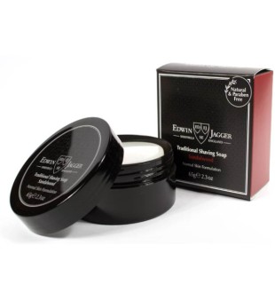 Edwin Jagger PPS-SSSWT Shaving Soap Sandalkoka aromāta skūšanās ziepes trauciņā, 65 g | inbeauty.lv