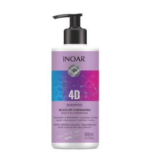 INOAR 4D Shampoo 4 dimensiju šampūns 400ml | inbeauty.lv