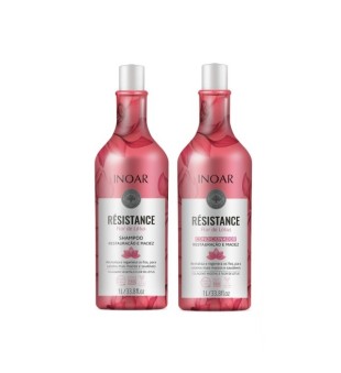 INOAR Resistance Flor de Lotus Duo Kit Zestaw regenerujący do włosów, 2x1L | inbeauty.lv