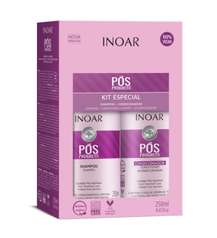 INOAR Pos Progress Duo Kit - komplekts pēc keratīna taisnošanas procedūrām 2x250ml | inbeauty.lv