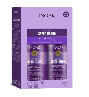 INOAR Absolut Speed Blond Duo Kit - instrumentu komplekts blondiem matiem 2x250ml | inbeauty.lv